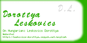 dorottya leskovics business card